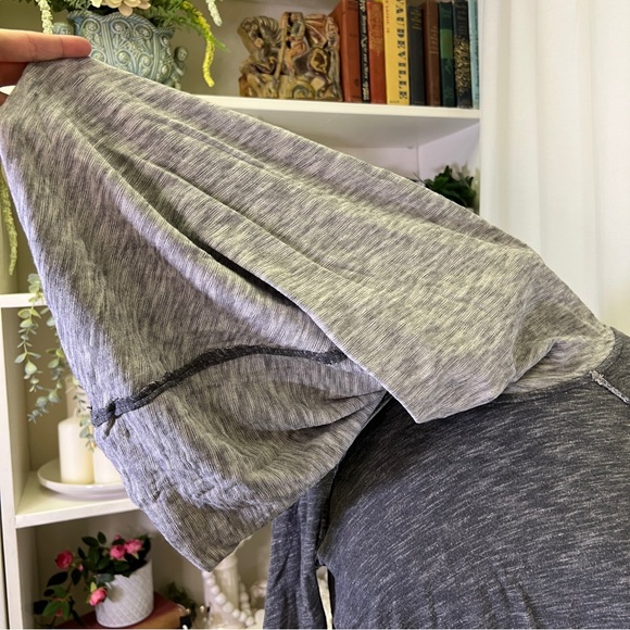 Free People Beach Cowl Neck Tee Grey - Picture 5 of 10